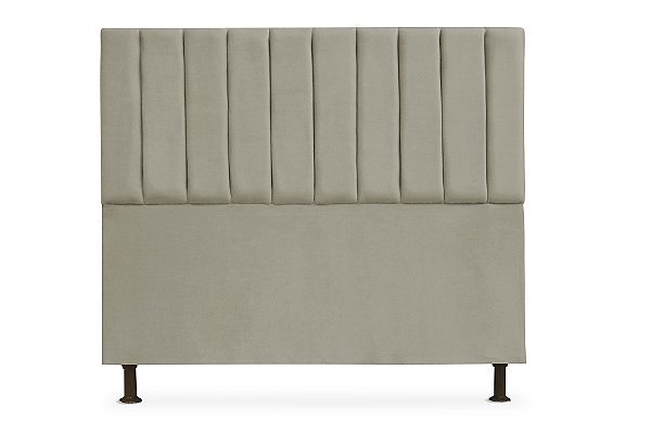 Cabeceira Solteiro 90 CM Suede Bege Cancum