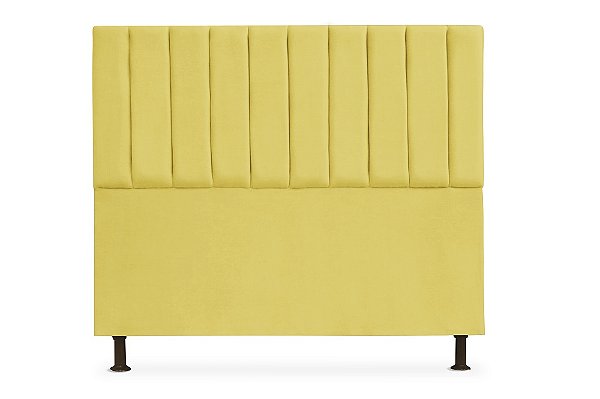 Cabeceira Solteiro 100 CM Suede Amarelo Cancum