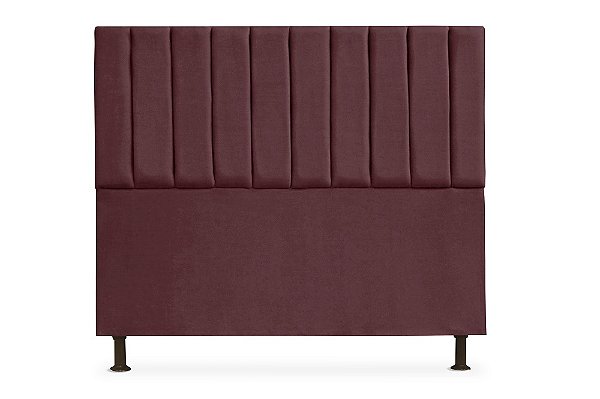 Cabeceira Solteiro 100 CM Suede Bordô Cancum