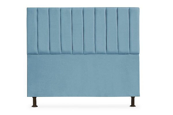 Cabeceira Queen 160 CM Suede Azul Turquesa Cancum