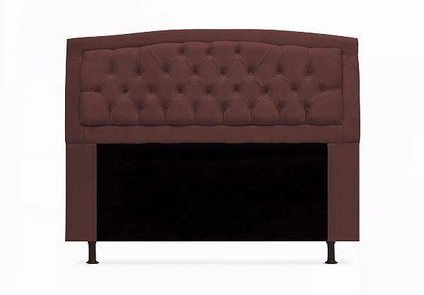 Cabeceira Geovana 90 CM Suede Bordô