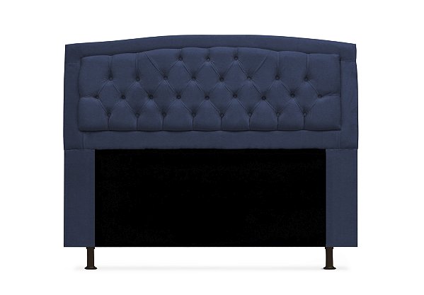 Cabeceira Geovana 100 CM Suede Azul Marinho