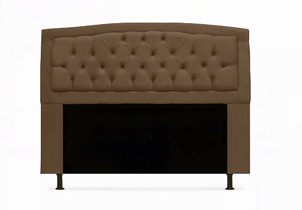 Cabeceira Geovana 100 CM Suede Marrom
