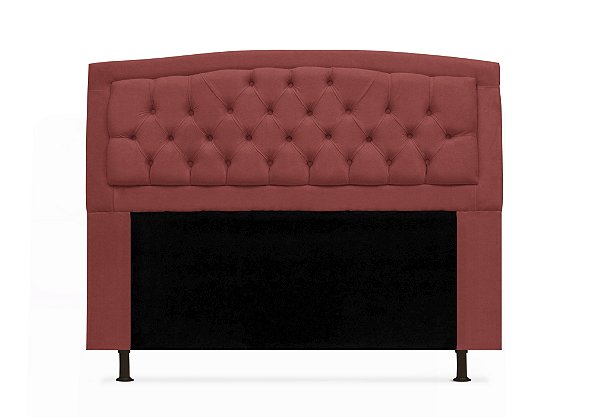 Cabeceira Geovana 100 CM Suede Vermelho