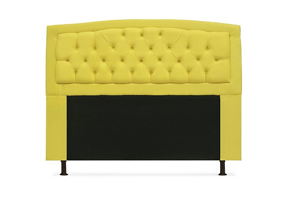 Cabeceira Geovana 140 CM Suede Amarelo