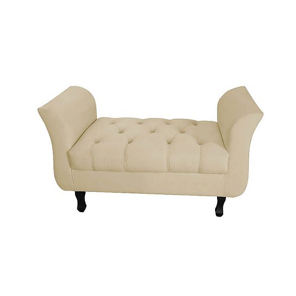 Divã Recamier Barcelona - 1,00 Suede - Bege