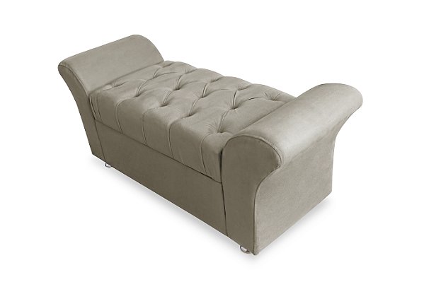 Calçadeira Baú Veneza Casal 140cm Suede - Renascer Decor
