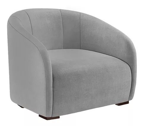 Poltrona Decorativa Julia - Cinza - Renascer Decor