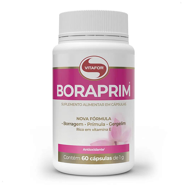 Boraprim Vitafor óleo de borragem prímula gergelim e vitamina E - 60 cápsulas
