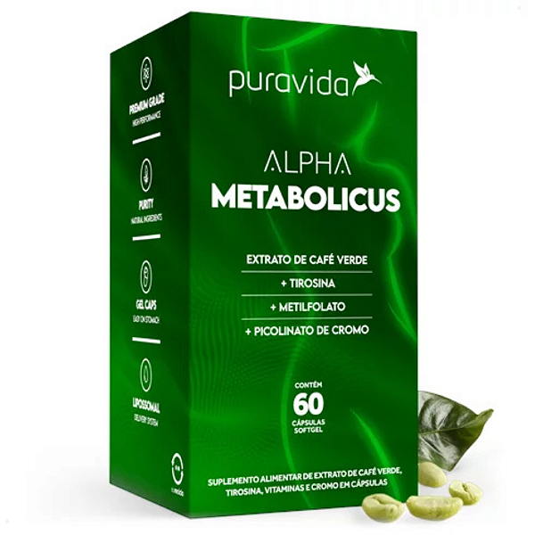 Alpha Metabolicus Puravida - 60 cápsulas Extrato Café Verde