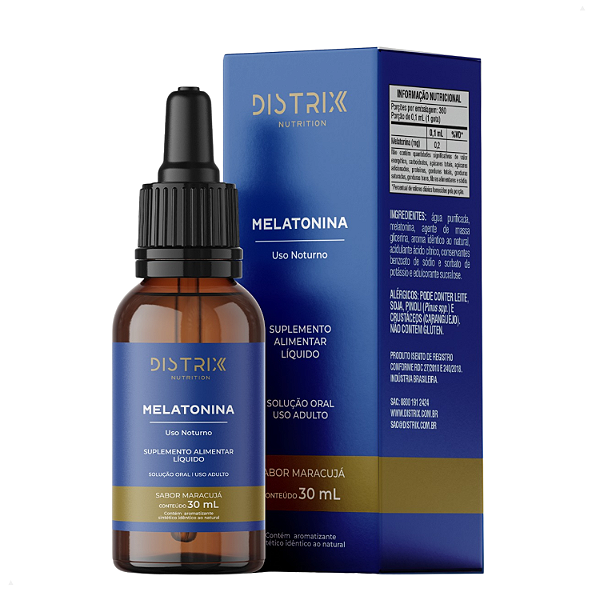Melatonina Gotas Distrix Nutrition Sabor Maracujá 30ml