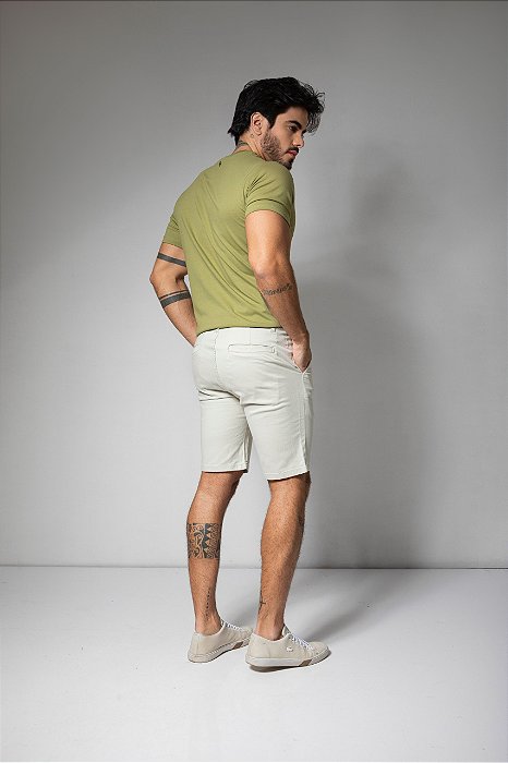 Bermuda Masculina Alfaiate Branca