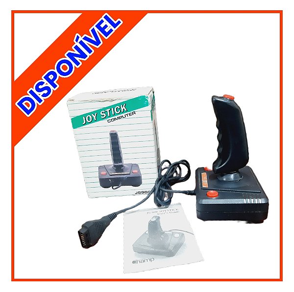 Joystick Computer JS909 Antigo Vintage na Caixa + Manual