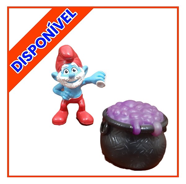 Boneco Papai Smurf + Caldeirão Mcdonalds