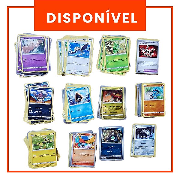 Lote 50 Cartas Pokémon Cartinhas Pokémon Avulsas
