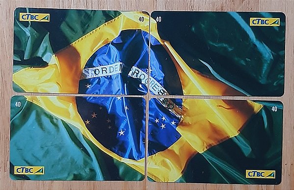 Bandeira do Brasil Puzzle Montagem Cartão Telefônico
