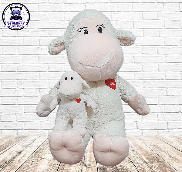 Pelúcia Ovelha Coleção Mãe e Filho Nestlé