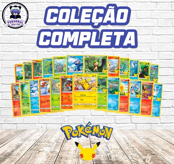 25 Cartas Normais Pokémon Aniversário Anos Coleção  Mcdonalds