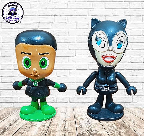 Boneco Lanterna Verde Bob's + Mulher Gato Bobs