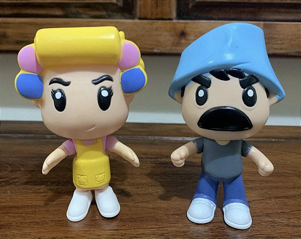 Bonecos Coleção Chaves Seu Madruga e Dona Florinda