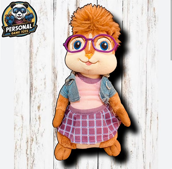 Esquilete de Pelúcia 25cm Coleção Alvim e os Esquilos
