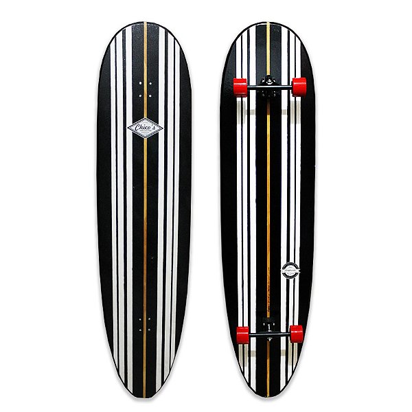 Skate Longboard Classic Macumba 170X41cm com Eixos Invertidos 200mm, Rolamentos Mini Logo Importados e Rodas 74mm