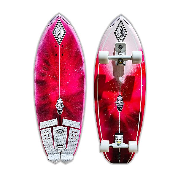 Skate Simulador de Surf Nano to Fly S8 100x35cm, ideal para quem busca uma prancha sobre rodas e tenha menos de 1.80m