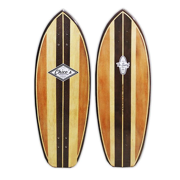 Shape Simulador de Surf To Surf 86x30cm com Lixa Jateada - Amadeirado