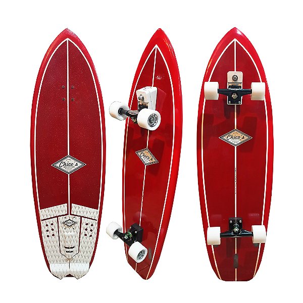 Skate Simulador de Surf Mini to Fly S8 115x35cm com Base Simuladora de Surf