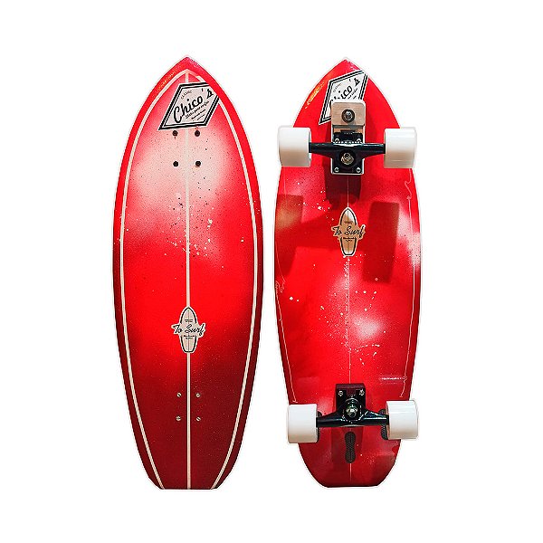 Skate Simulador de Surf To Surf 86x30m com Base Simuladora de Surf - Peça Exclusiva