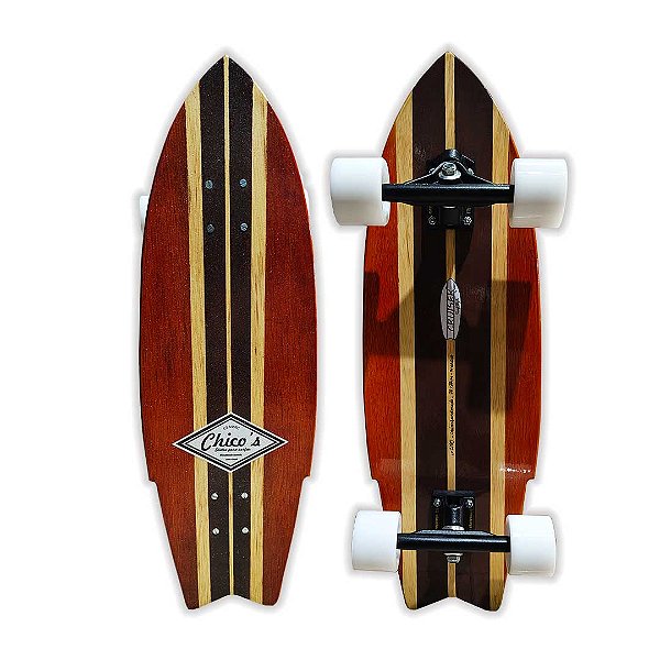 Cruiser Vintage 74x26cm, faz muita curva e traz uma roda 70mm e rolamentos que voam