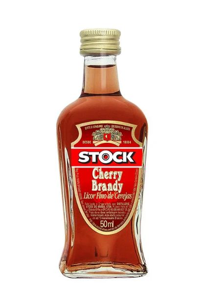 Licor Stock Cherry Brandy Fino 50ml 25% Miniatura De Bebida