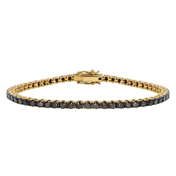 Riviera em ouro amarelo e diamantes negros