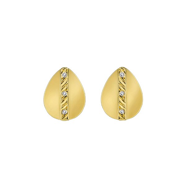 Brincos em ouro amarelo com diamantes