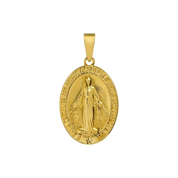 Pingente Nossa Senhora das Graças em ouro amarelo