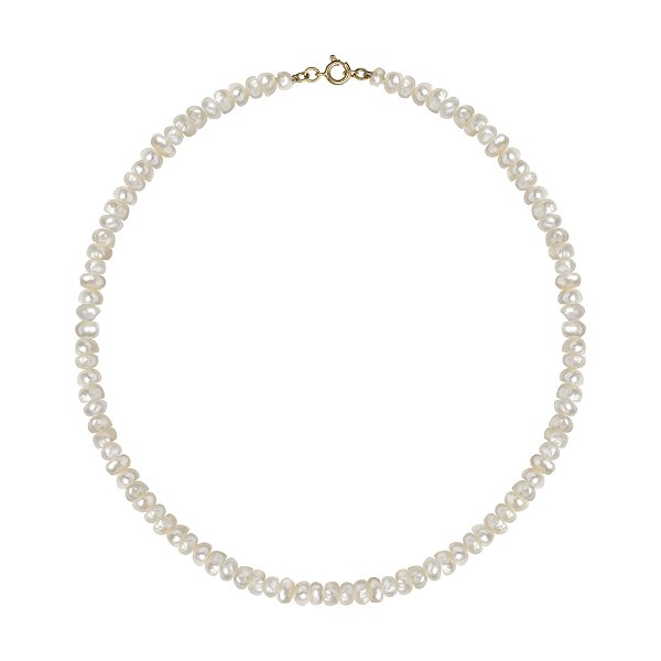 Colar de pérolas com fecho em ouro amarelo