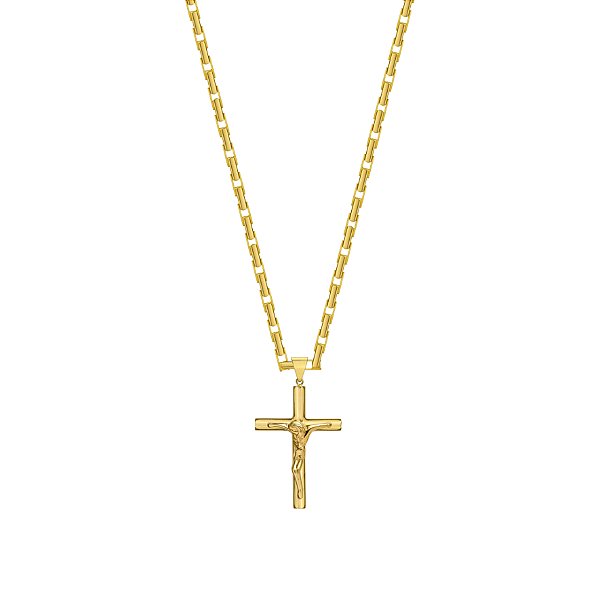 Pingente crucifixo com imagem de Cristo