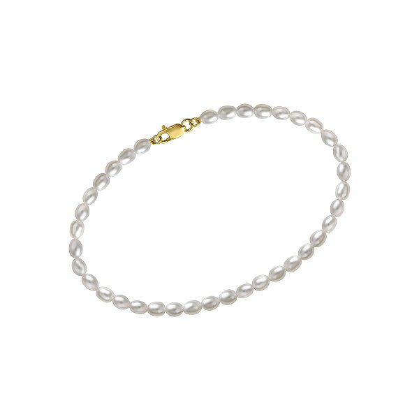 Pulseira de pérolas com fecho em ouro amarelo