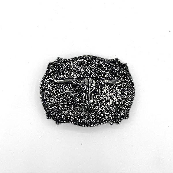 Fivela de Long Horn Western Retangular