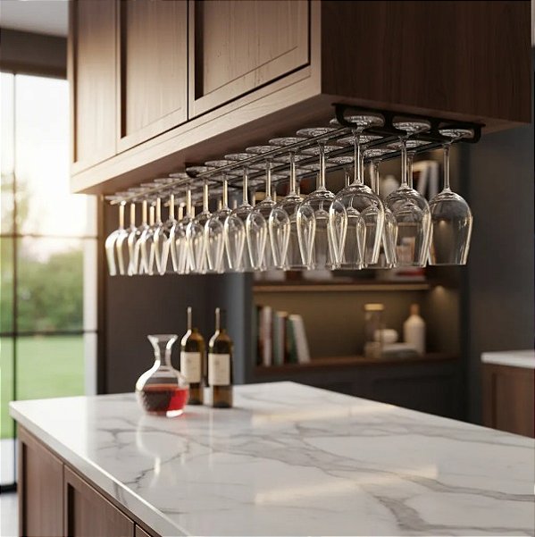 Porta taças de teto para 36 taças -estendido - preto