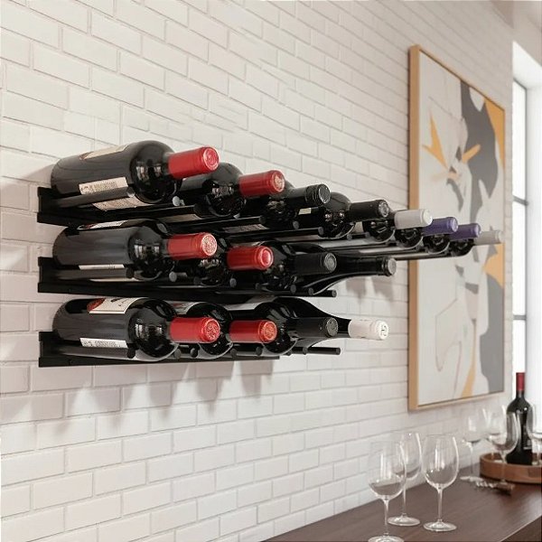 Adega frontal de parede para 5 garrafas