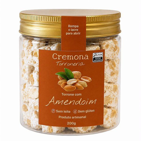 Pote 200g cubos de torrone de Amendoim