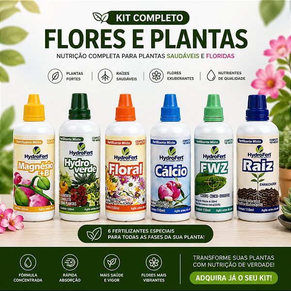 Kit Completo HydroFert – Flores e Plantas