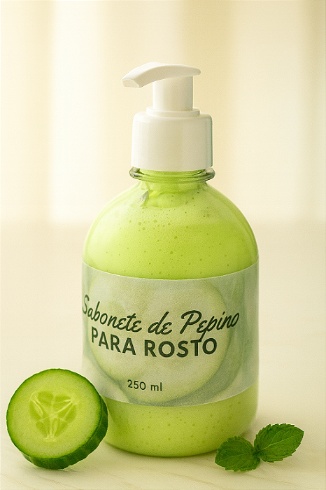 Sabonete líquido de pepino para rosto