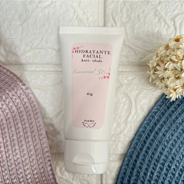 💜🧴 Hidratante Facial Anti-Idade – Linha Essencial 50+ | 60g  - Anjubiel