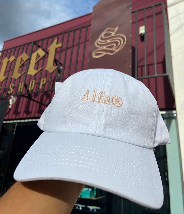 Boné Dad Hat deck branco Alfa