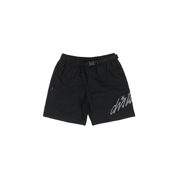 Bermuda Disturbe Cursive Nylon Black