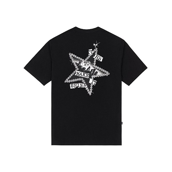 Camiseta Disturb Shiny In Black