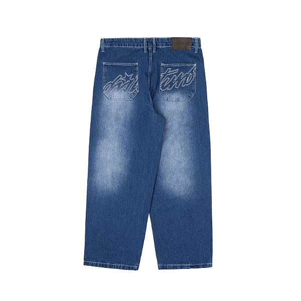Calça Disturb Faded Denim in Blue