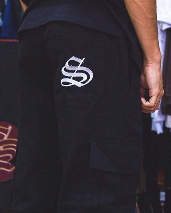Calça Cargo Baggy Street Preta